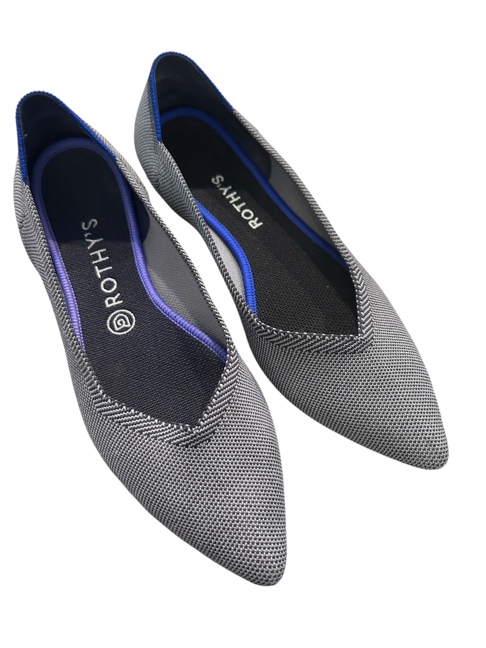 Rothy’s ballet flats painted toe cloud grey Birds Eye Sz 10